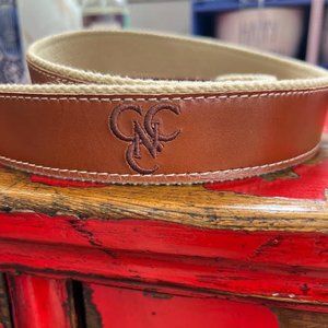 North Conway Country Club YRI Tobacco Leather Belt - Size 34